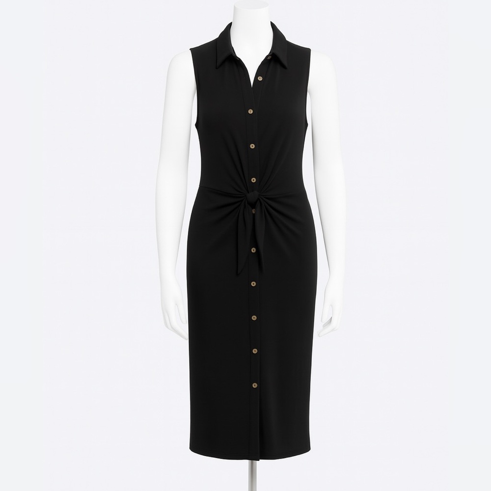 Philosophy Elegant Black Button-Down Dress XL